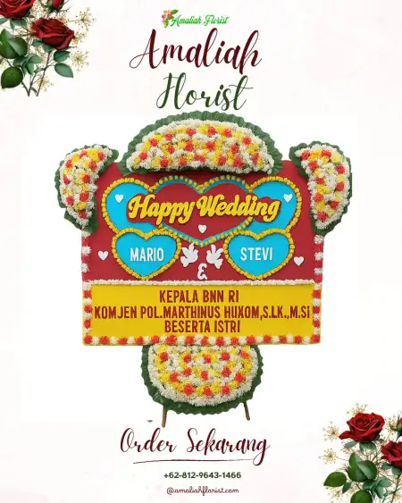 Papan Bunga Pernikahan Gisting Bawah